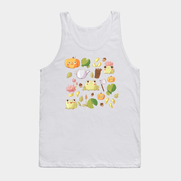 Cute frogs pattern Tank Top by Mayarart